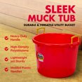 thumbnail image 2 of Little Giant Bac à Boue Utilitaire en Plastique Durable de 40 Pintes avec Poignées, Rouge, 2 of 10