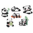 thumbnail image 2 of Patchs de Vêtements Panda, Patch Brodé Panda 6 Pcs Motifs de Mode pour Chaussures, 2 of 8