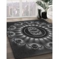 thumbnail image 3 of Ahgly Tapis d'Intérieur Lavable en Machine Carré Noir Charbon, 6 Pieds Carré, 3 of 7