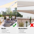 thumbnail image 2 of Yescom 2 Pack 20 Ft 97% UV Block Triangle Sun Shade Sail Canopy Cover Net Outdoor Patio, 2 of 10