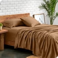 thumbnail image 2 of Bare Home Premium 1800 Collection Ensemble de Draps 3 Pcs, Lit Simple, Caramel, 2 of 10