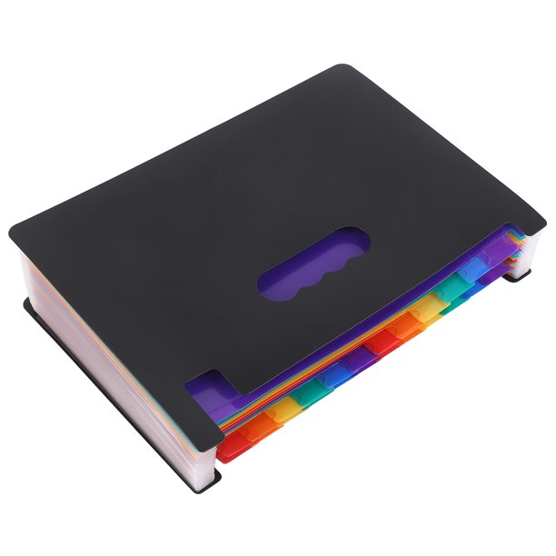 Portable Accordion File Folder Organizer, Alphabetical A-Z Colored