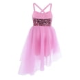 thumbnail image 1 of Jizyo Robe de Danse Lyrique à Sequins pour Filles Robe Tutu de Ballet Dos Croisé Justaucorps de Gym une Pièce Tenues de Danse Rose m, 1 of 7