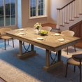 thumbnail image 2 of BeesClover Industrial Dining Table for 6-8 with 2 Drawers, 71-Inch Wood Kitchen Table with Large Tabletop & Sturdy Frame, Rectangular Dining Room Table for Dinner, Living Room, 2 of 9