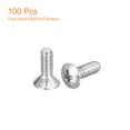 thumbnail image 3 of Unique Bargains Vis de Machine à Tête Ovale M4x10mm, Lot de 100 Vis à Tête Fraisée Légèrement Relevée en Acier Inoxydable 304, 3 of 5