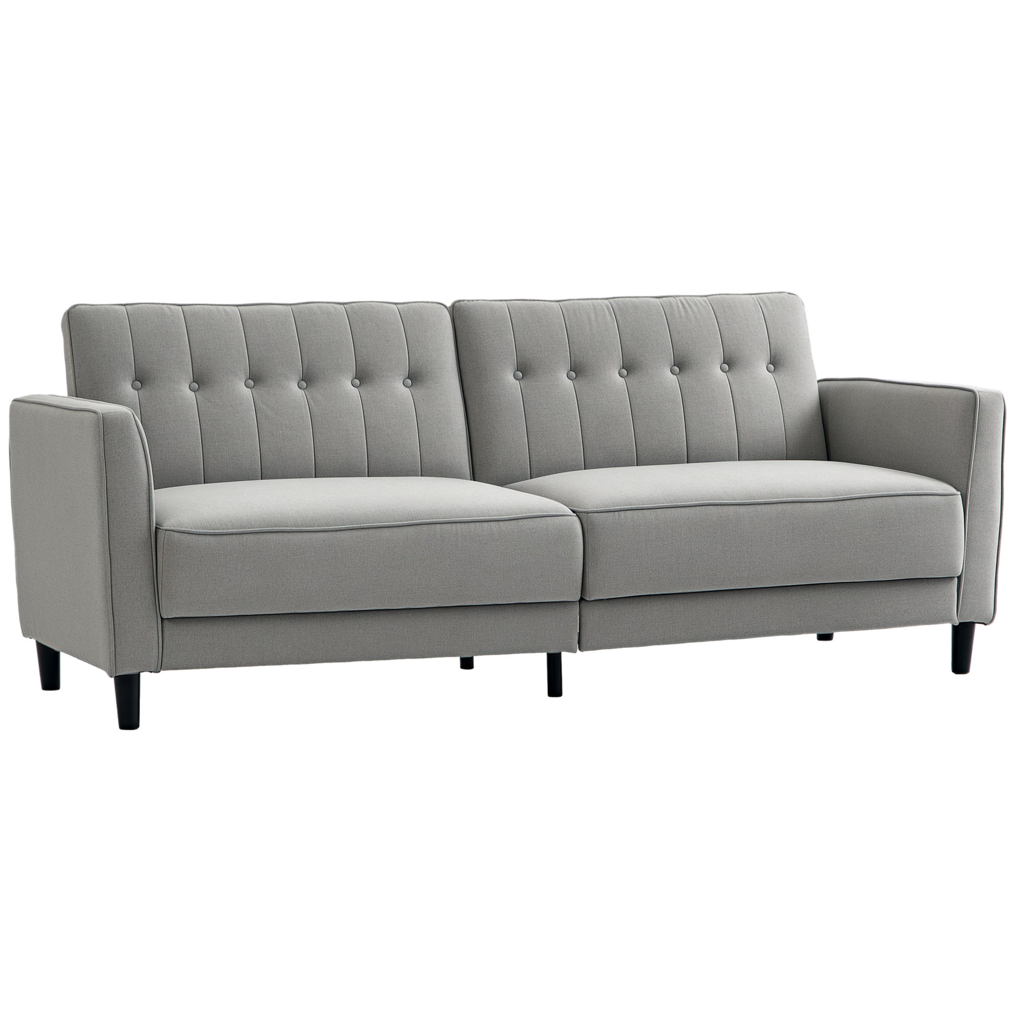 HOMCOM Canapé-Lit Convertible Moderne, Canapé-Lit Futon Pliant, Gris