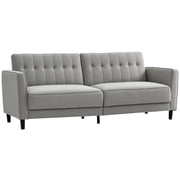 HOMCOM Modern Convertible Sofa Bed, Folding Futon Bed Couch, Grey