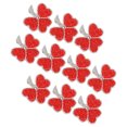 thumbnail image 2 of 10pcs Red Flower Crystal Patches Resin Rhinestones DIY Accessory Iron on Applique for Cloth Shoes Hats Bags, 2 of 9