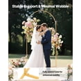 thumbnail image 4 of VEVOR Arch Backdrop Stand, 7.2 x 4 ft, Stable Structure, Easy Assembly, 1 Set Gold Metal Arch Backdrop Stand for Wedding, Birthday Party, Graduation, Holiday Celebration, and Ceremony Decoration, 4 of 9