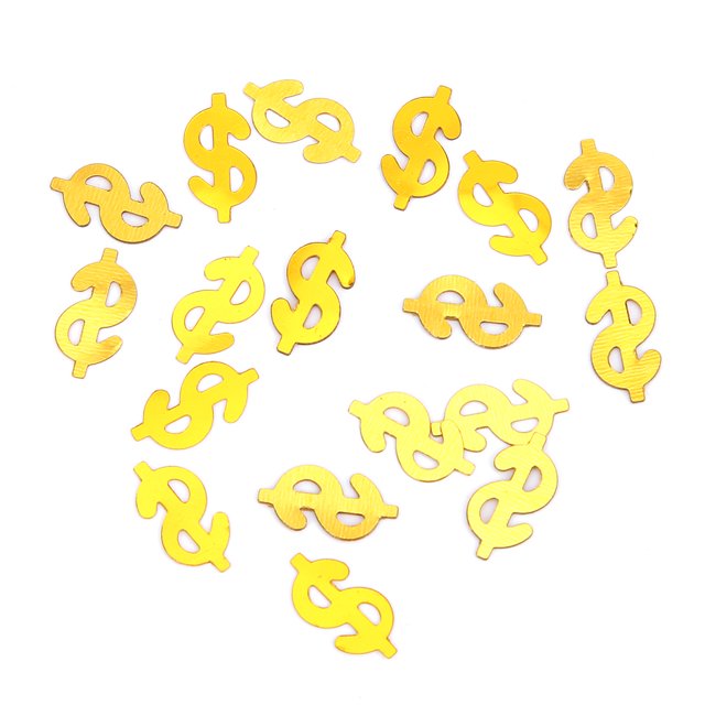 Party Confetti Table Scatters 60g Dollar Sign Shaped Throwing Confetti Table Scatters Wedding Party Decorations