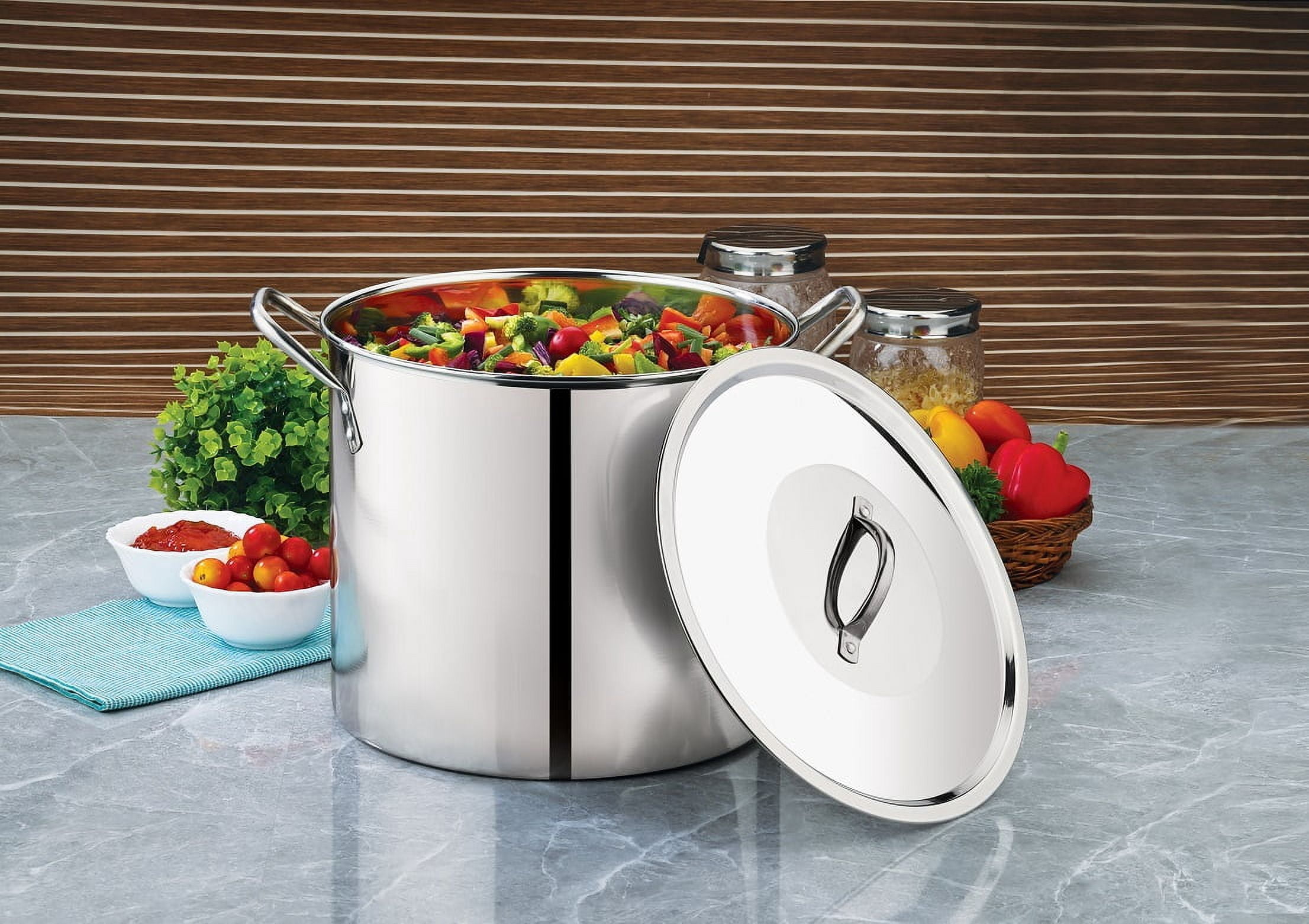 MAINSTAYS PL MS SS 12QT Stock Pot