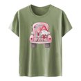thumbnail image 4 of Meichang T-Shirts de la Saint-Valentin pour Femmes, T-Shirt Graphique Cœur d'Amour, Manches Courtes, Col Rond, Décontracté, Blouses, Joyeuse Saint-Valentin, 4 of 5