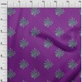 thumbnail image 2 of oneOone Georgette Viscose Fabric Leaves Block Print Fabric By The Yard 42 Inch Wide, 2 of 4
