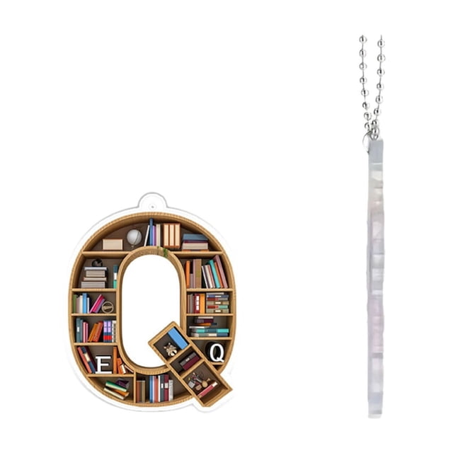 26 Letter Acrylic Keychain Pendant for Books