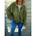 thumbnail image 1 of REDHOTYPE Women's Button Long Sleeve Brushed Jacket Coats with Pockets, 1 of 1