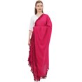 thumbnail image 4 of Phagun Foulard de Cou en Coton Dupatta Indienne Chunni Longue Étole Foulard à Franges - Magenta, 4 of 5