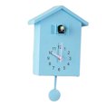 thumbnail image 4 of tredstone Cuckoo Telling Time Silent 2-arm Sweeping Wall Clock Bedside Clock Blue 15x9x25cm, 4 of 6
