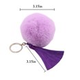 thumbnail image 2 of Pom Pom Keychain Bohemian Faux Fur Ball Keychain Pompom Tassel Charm Bag Pendant, 2 of 10