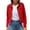 Red, variant on Women'S Basic Solid Color Button Down Denim Cotton Jacket With Pockets Denim Jacket Coat Women'S Denim Jackets White M