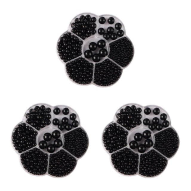 Baohd 1/2/3/5 1150pack/lot Bead Accessories Easy To Thread Wide Application Not Easy To Fade black 3PCS
