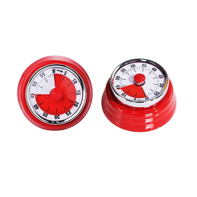Dvkptbk Kitchen Timer Style Mechanical Kitchen Soup Timer Reminder Timer Kitchen Mechanical Timer Baking Reminder Timer Student Time Manager Stainless Steel with Magnet Kitchen Essentials