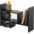 thumbnail image 1 of FITUEYES Desktop Bookshelf Adjustable Countertop Bookcase Office Supplies Wood Desk Organizer Accessories Display Rack Black, 1 of 7