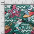 thumbnail image 2 of oneOone Velvet Dark Green Fabric Ocean Life Sewing Craft Projects Fabric Prints By Yard 58 Inch Wide, 2 of 5