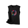 thumbnail image 4 of EQWLJWE Débardeurs Sans Manches pour Femmes Débardeurs d'Été pour Femmes Femmes Col Rond Imprimé Décontracté Ample Hauts Chandail Sans Manches T-shirt, 4 of 6