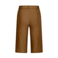 thumbnail image 4 of Liquidation d'Économies d'Été 2025! Shorts pour Femmes Shorts en Sergé Extensible Grande Taille Taille Fine à Enfiler Shorts de Randonnée Réguliers d'Été Décontractés avec Poches, 4 of 8