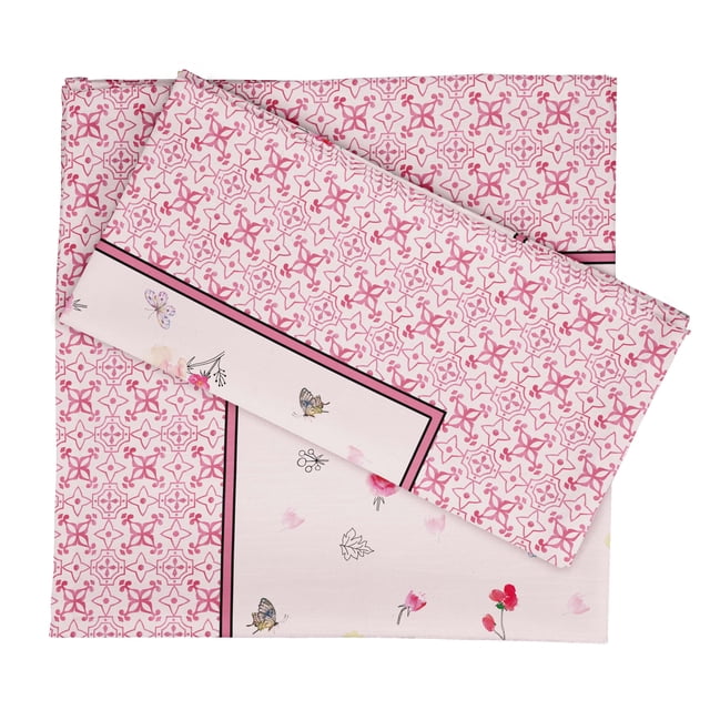Vargottam Collection de Luxe Linge de Table Décor Serviette en Coton Tissu Imprimé Serviettes Réutilisables Ensemble de 4, 20 Pouces X 20 Pouces - Bloc Asiatique