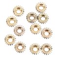 thumbnail image 4 of Tuners Gears, 12 Pcs 1:18 Ratio Accurate Size Tuning Peg Gear Smoothly Edge Sturdy 12mm Diameter  For Performance Silver,Gold, 4 of 8