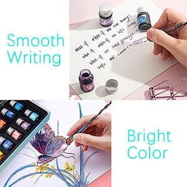Tyidzon Star Glass Pen Set Pen Glass Dip Pen Stationery Gift Pen 10ml