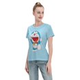 thumbnail image 4 of T-Shirt Basique à Manches Courtes pour Femmes Doraemon, 4 of 6