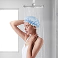 thumbnail image 4 of Uscallm Bonnet de Douche pour Femmes, Lot de 2, Double Couche, Bonnet de Shampoing Imperméable, Protection des Cheveux Épaissie, Résistant à l'Huile, Bonnets de Bain Réutilisables pour la Douche et la Natation, 4 of 7
