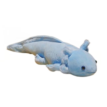 Esquirla Axolotl Peluche Poupée Compagnon Jouet 17,72 Pouces Décoration de Chambre Axolotl Câlin en Peluche Bleu