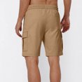 thumbnail image 3 of cllios Mens Cotton Shorts with Pockets Cargo Shorts Drawstring Elastic Waisted Casual Sweat Shorts Summer Lightweight Work Jogger Shorts for Golf Hiking, 3 of 6