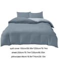 thumbnail image 3 of Washed Cotton Style 4-Piece Bedding Set Full/Queen Size Reversible Comforter Cover with Pillowcases Breathable Soft Bed Set for Dorm Room Home Decor, 3 of 6
