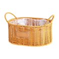 thumbnail image 2 of TopLLC Imitation Rattan Flower Basket Woven Flower Pot Double Ear Oval Storage Basket Flower Arrangement Gift Basket Home Storage Weaved storage basket, 2 of 6