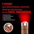 thumbnail image 4 of 2pcs 1156 Ba15s P21w Led Bulb, 144 Led Red Car Bulb, Super Bright Waterproof Suitable For Reversing Lights, 4 of 5