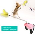 thumbnail image 1 of Agiferg New Pet Toys Spring Tease Cat Feather Stick Cat Interactive Toy Strap Holder, 1 of 4