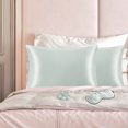 thumbnail image 1 of PiccoCasa Set of 2 Queen Satin Pillowcase Durable&Soft Enveloped Gray, 1 of 7
