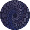 thumbnail image 1 of Ahgly Company Tapis Rond Lavable en Machine Intérieur Transitionnel Violet Pervenche Profond, 5 Pieds Rond, 1 of 7