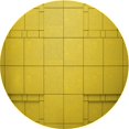 thumbnail image 1 of Ahgly Company Tapis de Zone Rond Lavable en Machine Intérieur Transitionnel Brun Doré Foncé, 5 Pieds Rond, 1 of 7