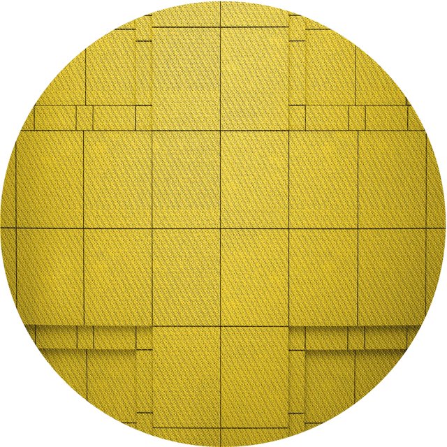 Ahgly Company Tapis de Zone Rond Lavable en Machine Intérieur Transitionnel Brun Doré Foncé, 5 Pieds Rond