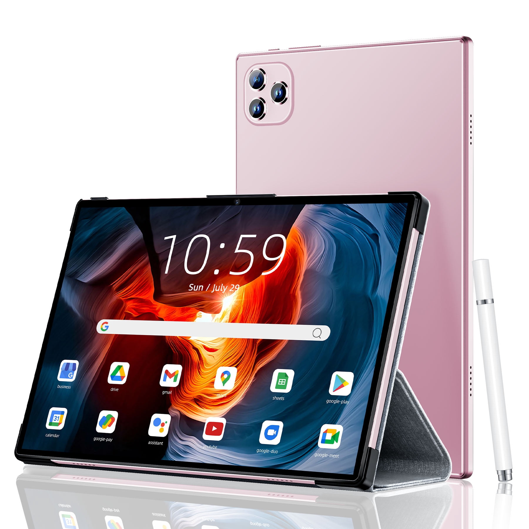 VEAT00L T10 Tablette Android 13, 6 Go (4+2) RAM, 64 Go ROM, Extension 128 Go, Processeur Quadricœur jusqu'à 2,0 GHz, 6000 mAh avec Recharge Rapide, Écran Tactile HD 1280x800