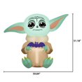 thumbnail image 2 of Grogu stylisé Airblown avec chauve-souris Star Wars, 2 of 3
