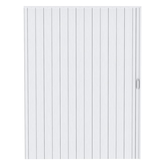 Porte Accordéon, Porte Pliante en PVC 48x80 Po/60x80 Po pour l'Intérieur, Porte Simple/porte Accordéon à Deux Volets pour Garde-Robe, Comprend Loquet, Poignée, Quincaillerie de Montage