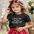 thumbnail image 2 of Chemises Garçons Filles Printemps Été Manches Courtes Imprimé Lettre Col Rond T-Shirt Haut Noir 10-11 Ans, 2 of 4