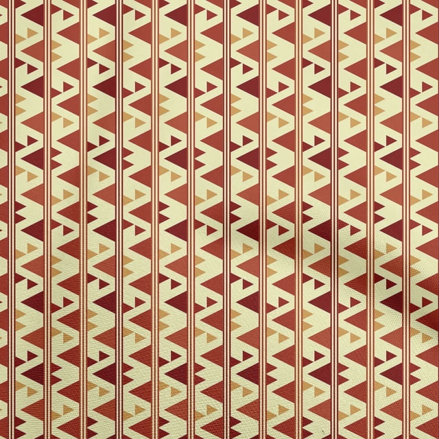 oneOone Viscose Chiffon Brown Fabric Geometric Craft Projects Decor Fabric Printed By The Yard 42 Inch Wide