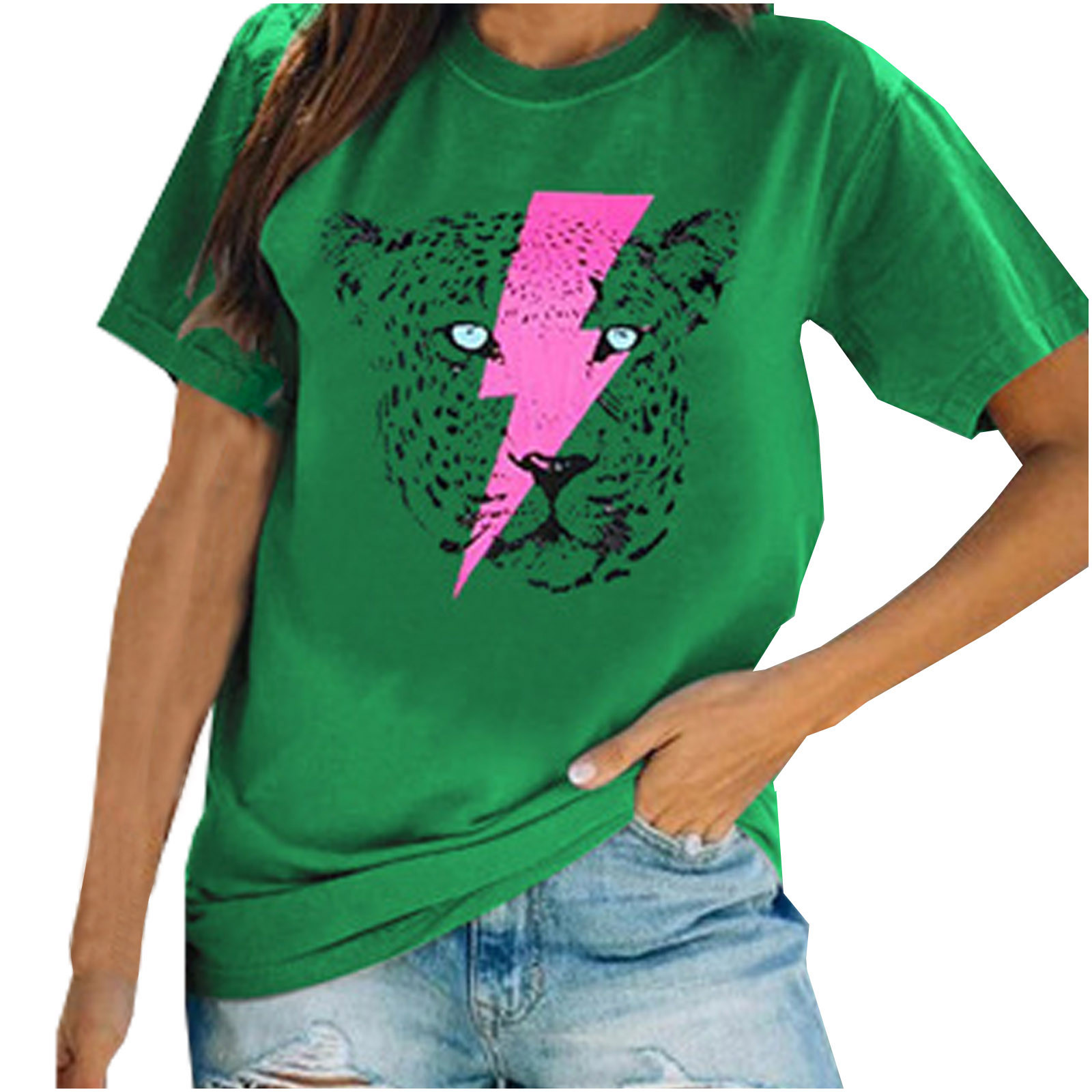 XZNGL Womens Fashion Solid Short Sleeves Summer O-Neck Short Sleeves Tops T-shirt